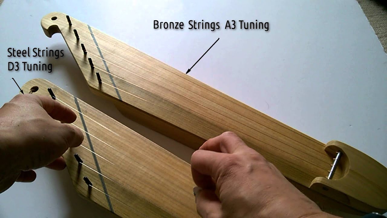 5 String Kantele with Bronze Strings, compared with Steel