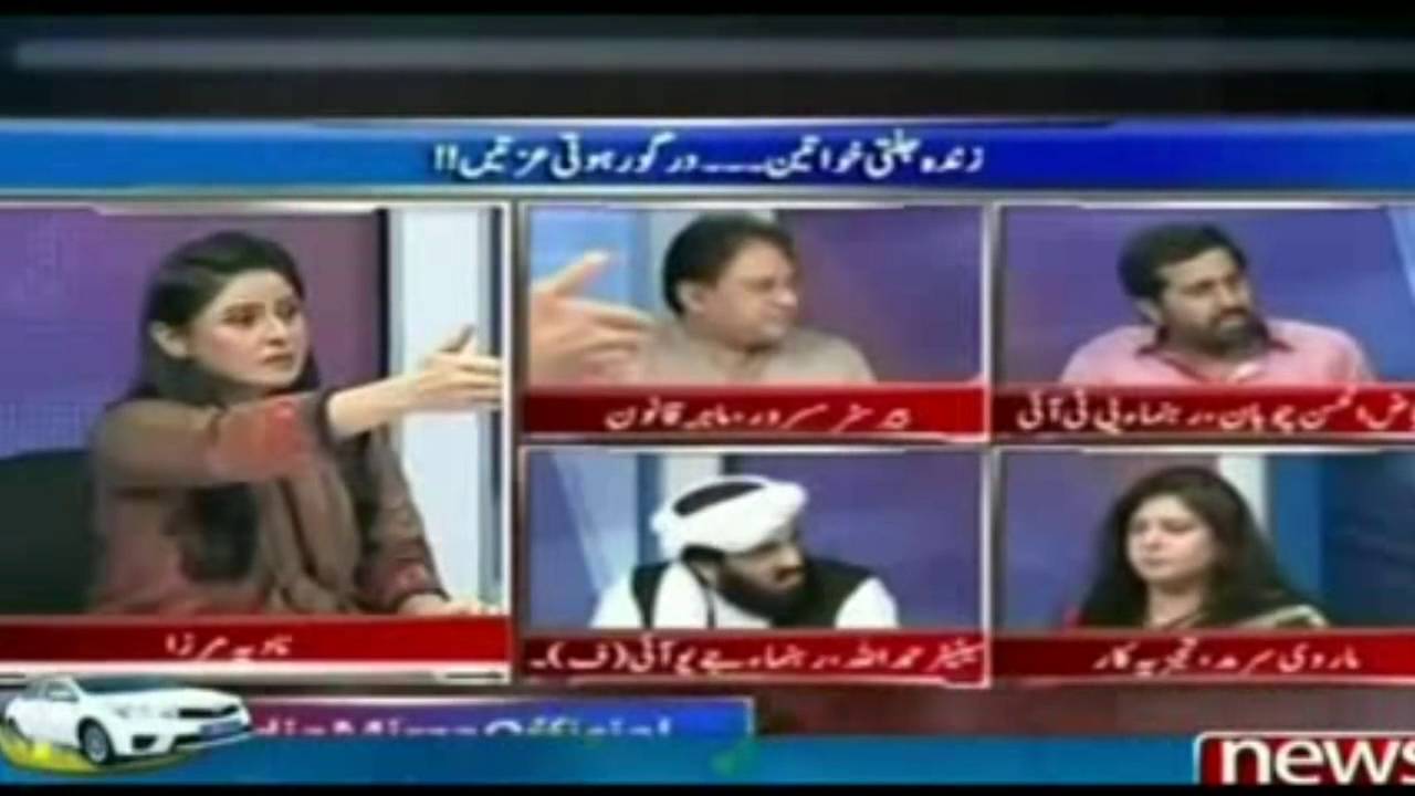 Fighting between Marvi Sirmed and Hafiz Hamdullah During Live Talk Show.