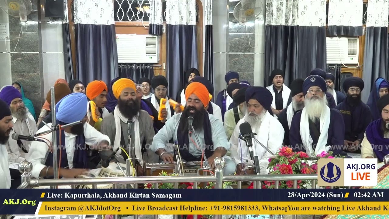 024 Kapurthala 27April2024 SatEve Rainsabai Keertan Bhai Bharpur Singh Jee Lala Nangal