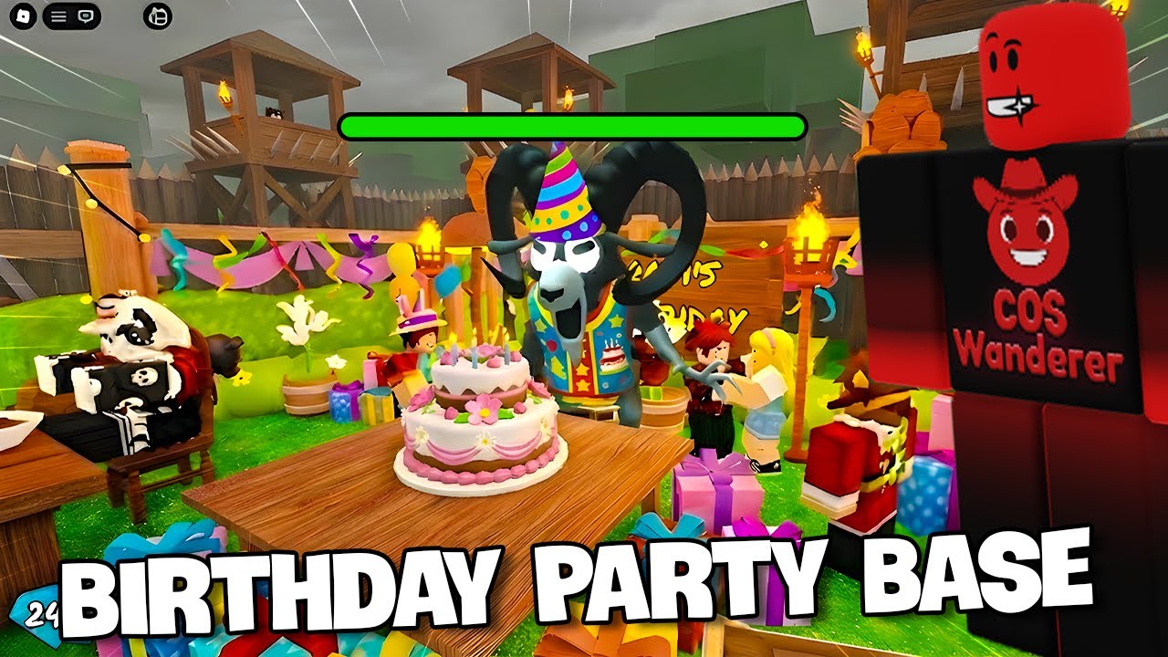 I Built a Birthday Party Base in 99 Nights in a Forest
