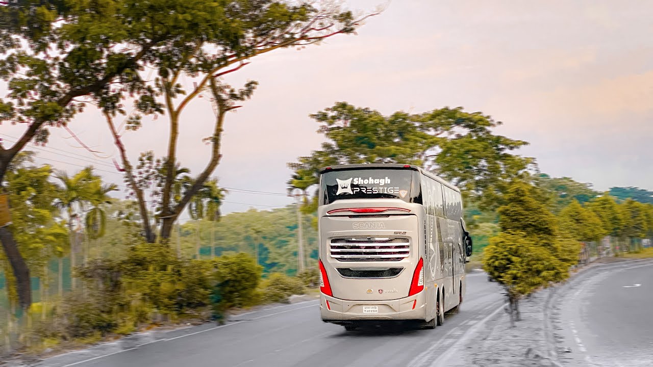 Shohagh Prestige Scania K 410 EB Laksana SR 2 Double Decker Bus at Comilla Highway