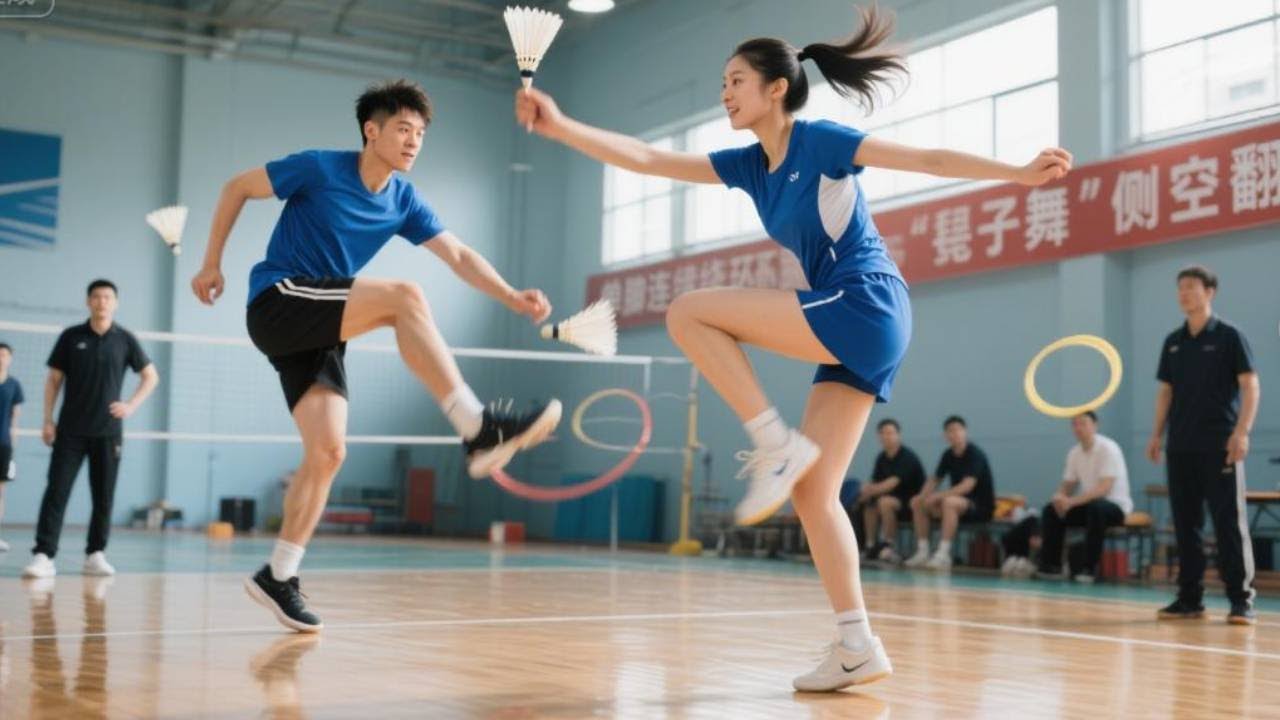 Chinese people use Kung Fu to play shuttlecock#Kicking shuttlecock with Kung Fu