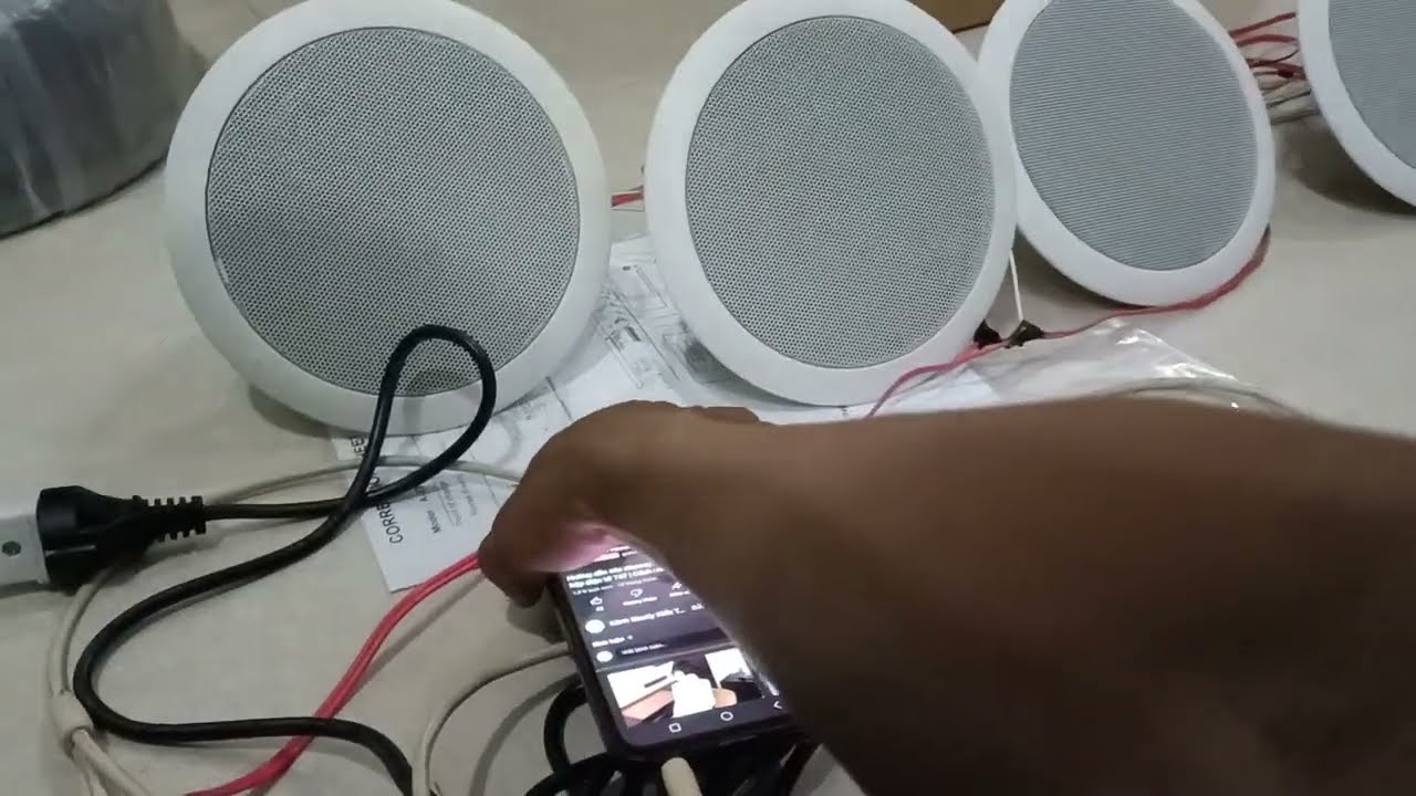 Hướng dẫn lắp loa áp trần nhật nghe nhạc cực hay cực hót | Cách tạo lỗ đi dây điện trần thạch cao