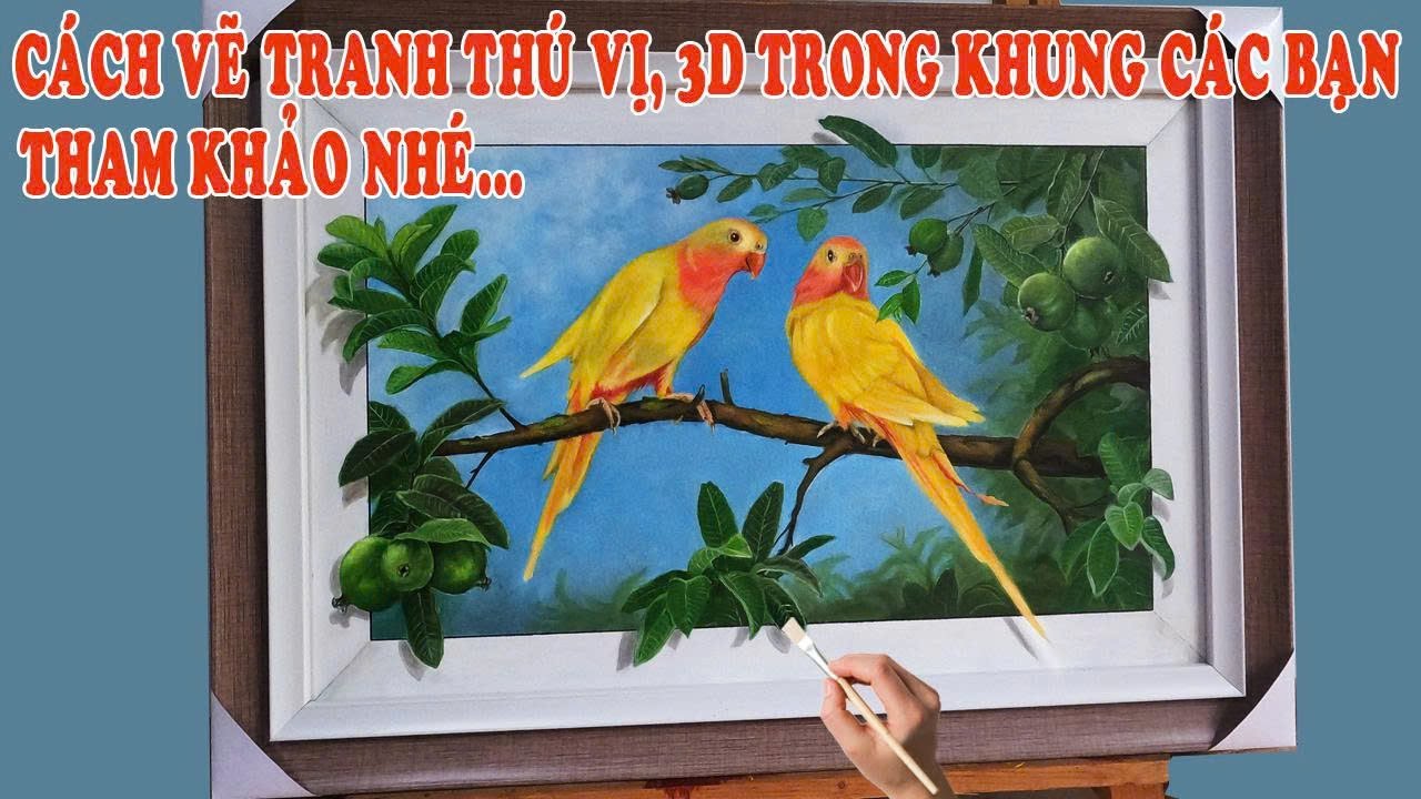 How to draw  parrots /Hướng dẫn vẽ con chim vẹt theo cách độc đáo bạn nên biết/ Pham Hoa DRAWING.
