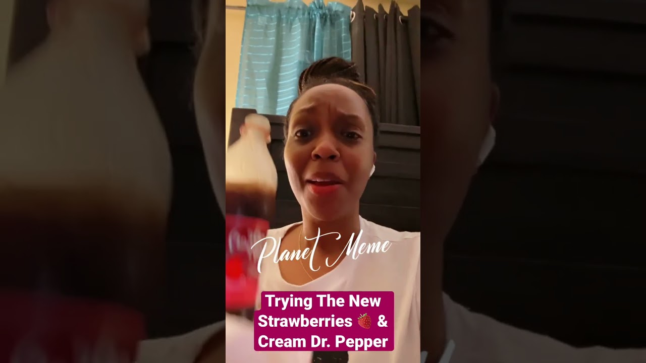 Trying The New Strawberries 🍓 & Cream Dr. Pepper! #review #tastetest  #youtubeshorts