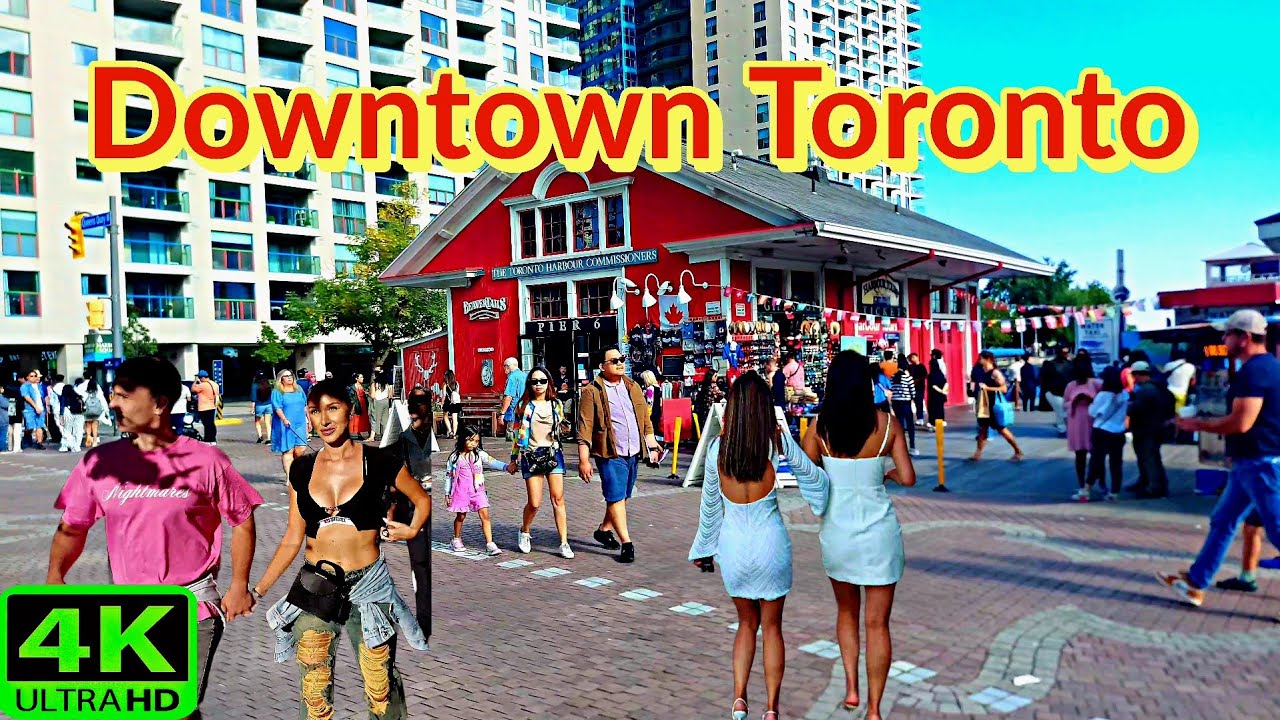 【4K】URBAN DOWNTOWN TORONTO WALK THROUGH WATERFRONT, HARBORFRONT TO SUGAR BEACH