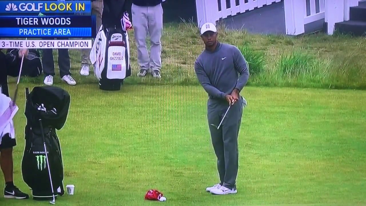 Tiger Woods - Pitching Practice (2018 US Open)