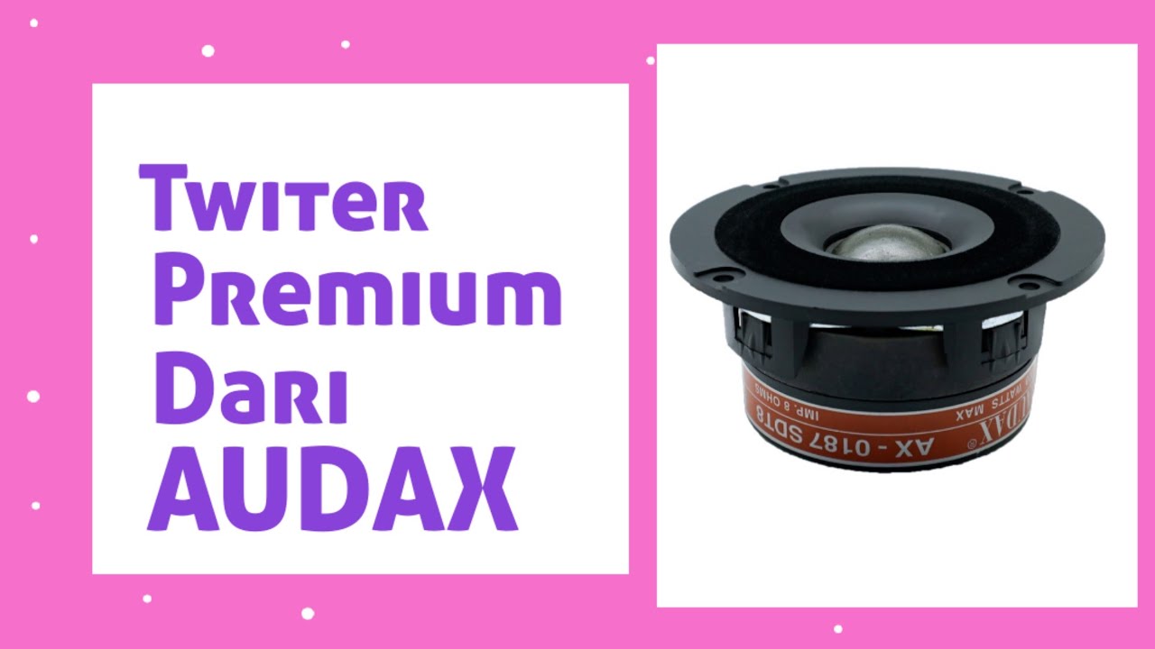 twiter AUDAX AX-0187 SDT8 untuk mengupgrade twitter ACR 701 di speaker pasif ku | ngetest