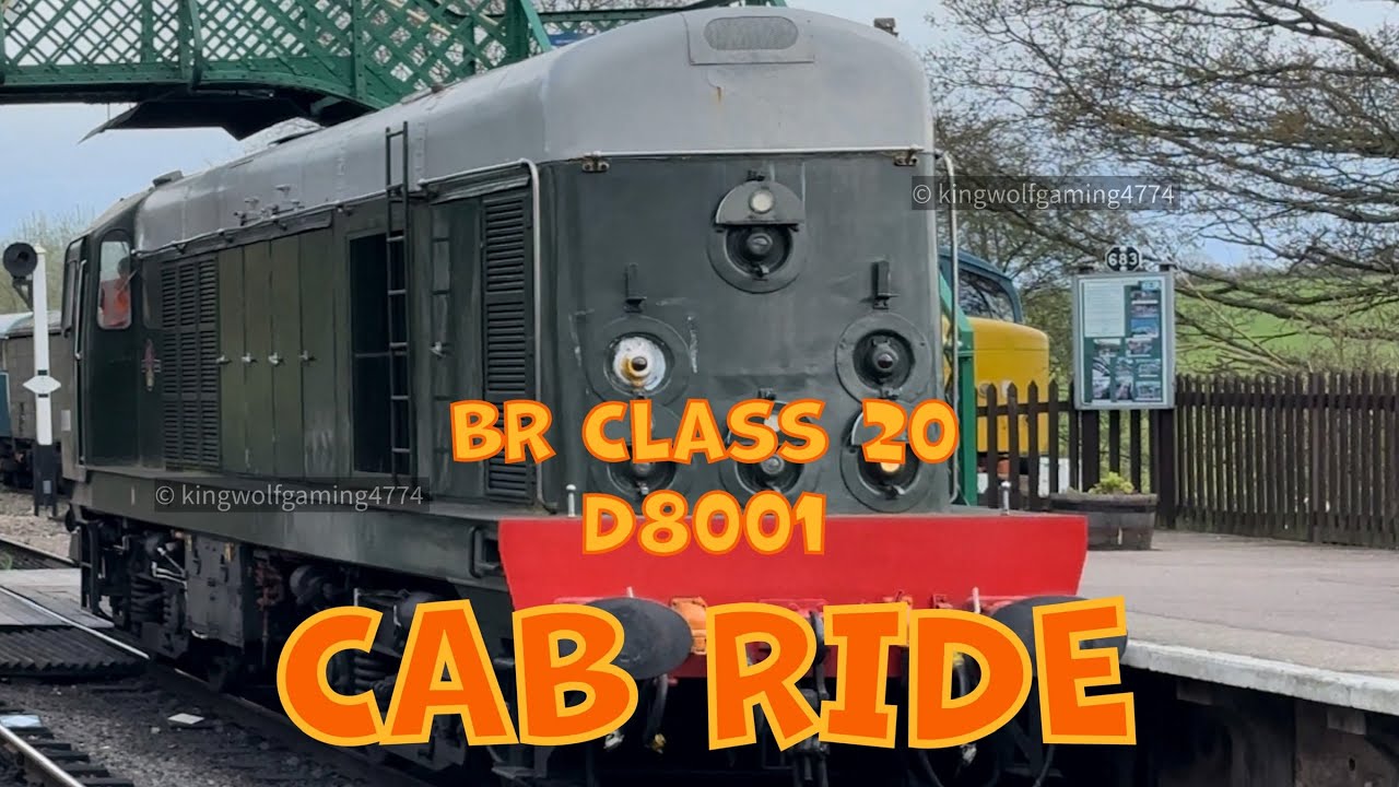 D8001 (20001) DRIVERS VIEW CAB RIDE TONES BR Class 20 Epping & Ongar Railway #railway#train #loco