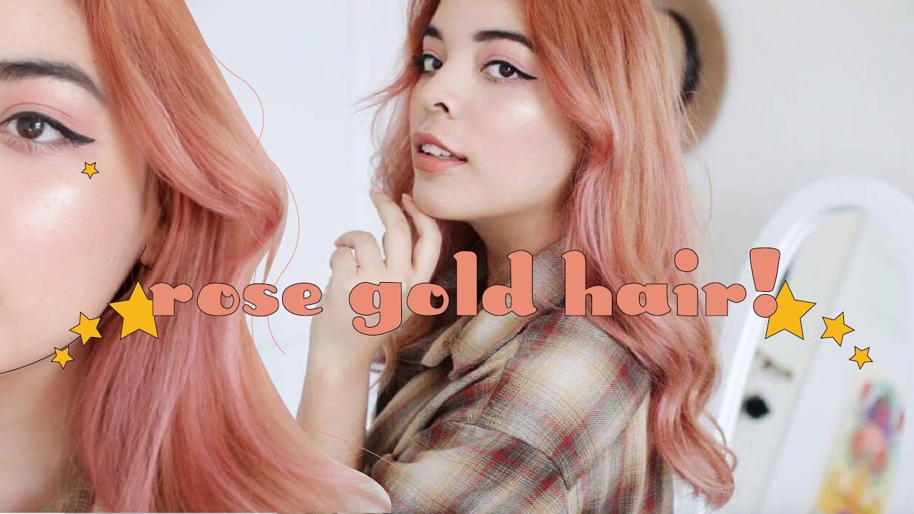 DIY Peachy Rose Gold Hair!