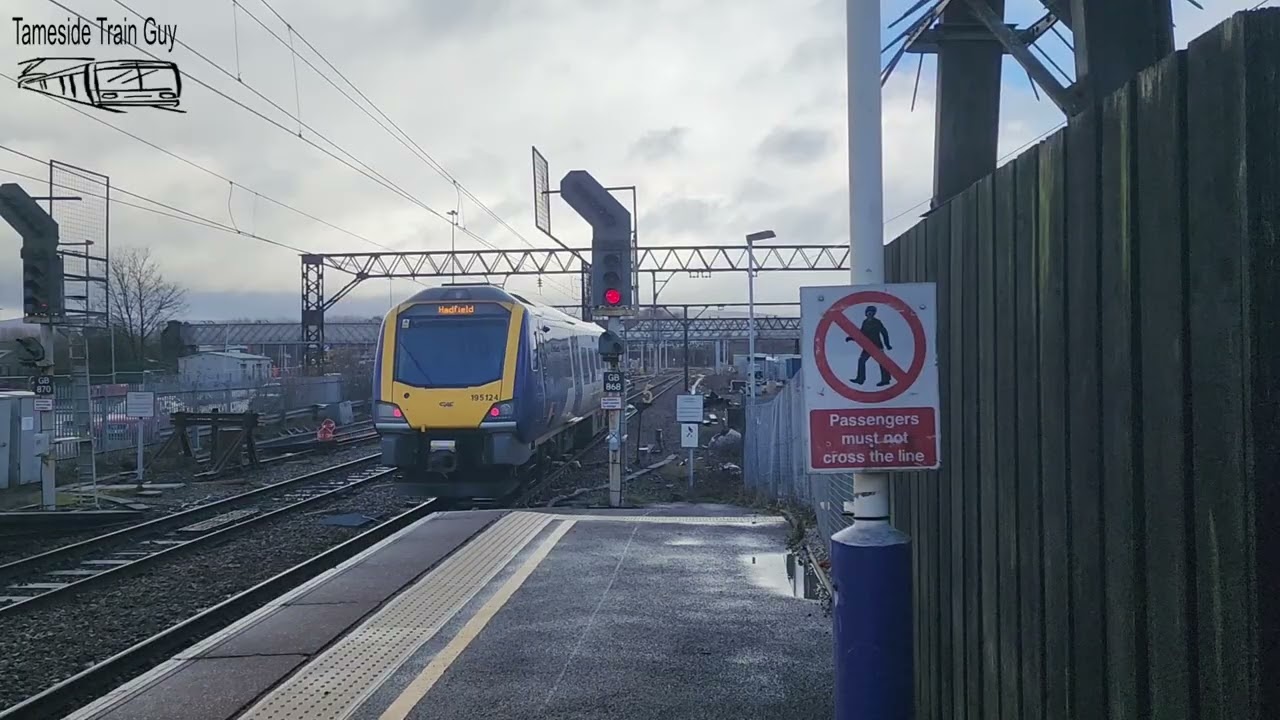 195's Running to Sheffield and Hadfield from Guide Bridge Station.