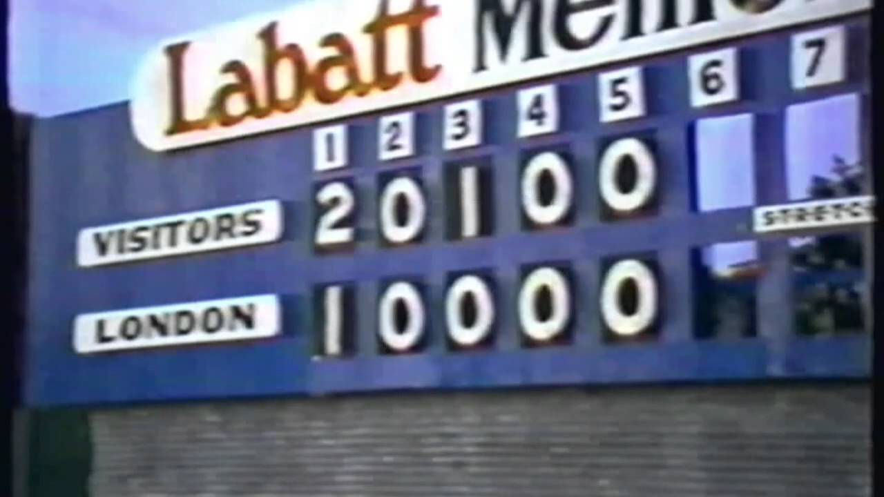 Labatt Park Scoreboard 1984