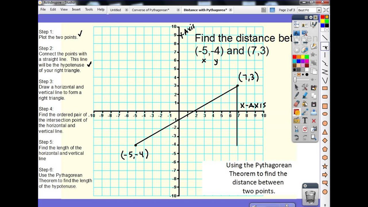 How to Find the Distance Between Two Points Using the Pythagorean Theorem
