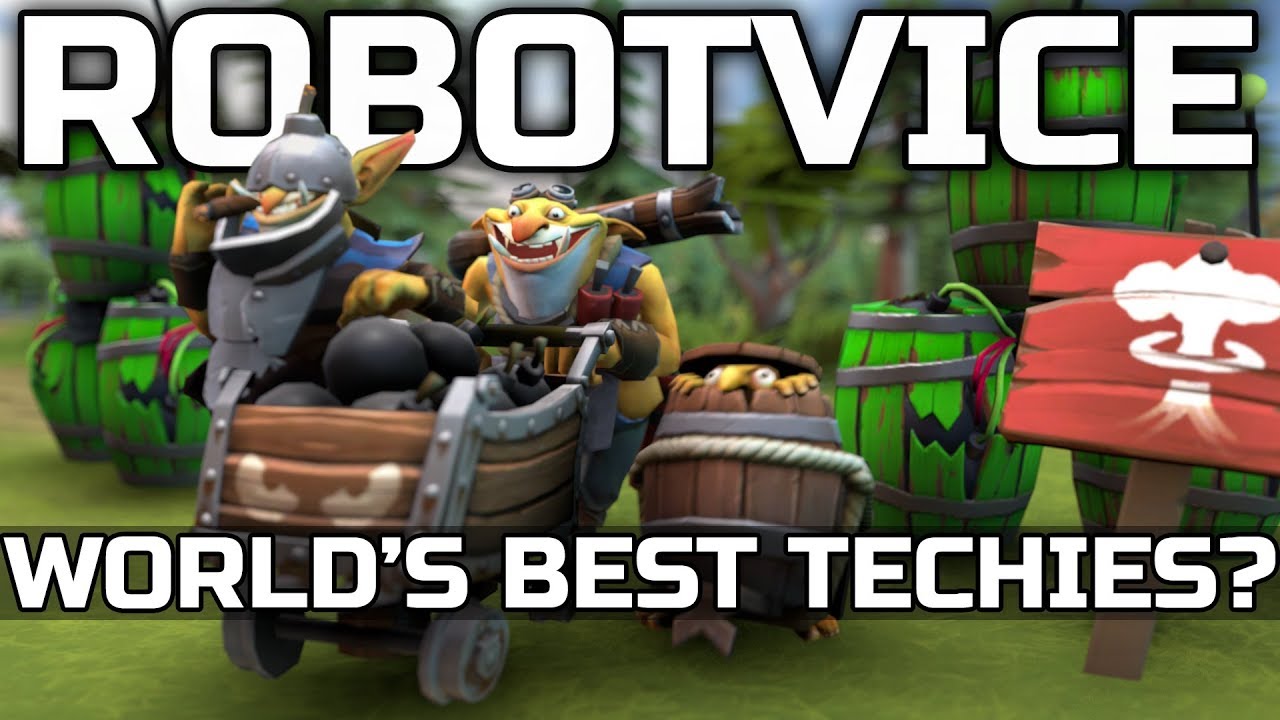 RobotVice [Rank 350] - World's Best Techies? Gameplay Compilation Dota 2