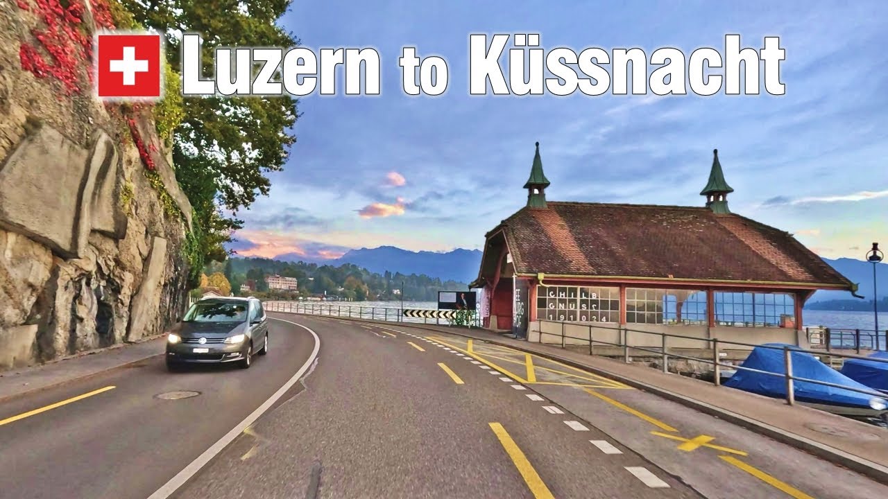 Evening Road Trip • Lucerne / Luzern to Küssnacht a.R. 🍂🇨🇭 Autumn in Switzerland [4K]