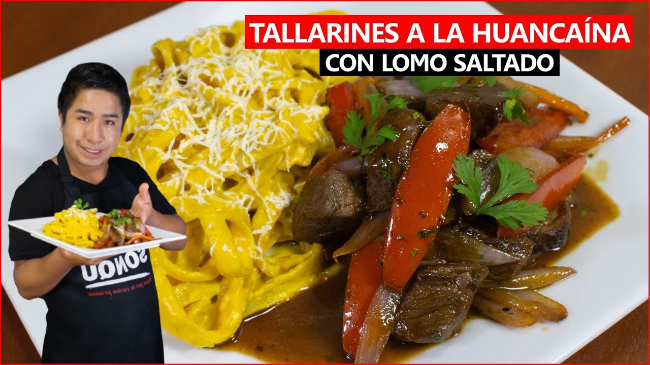 LOMO SALTADO CON TALLARINES A LA HUANCAINA | Comida Peruana