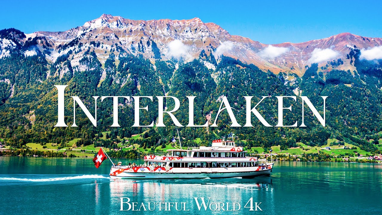 Interlaken 4k Drone Nature Film - успокаивающая фортепианная музыка - красивая природа