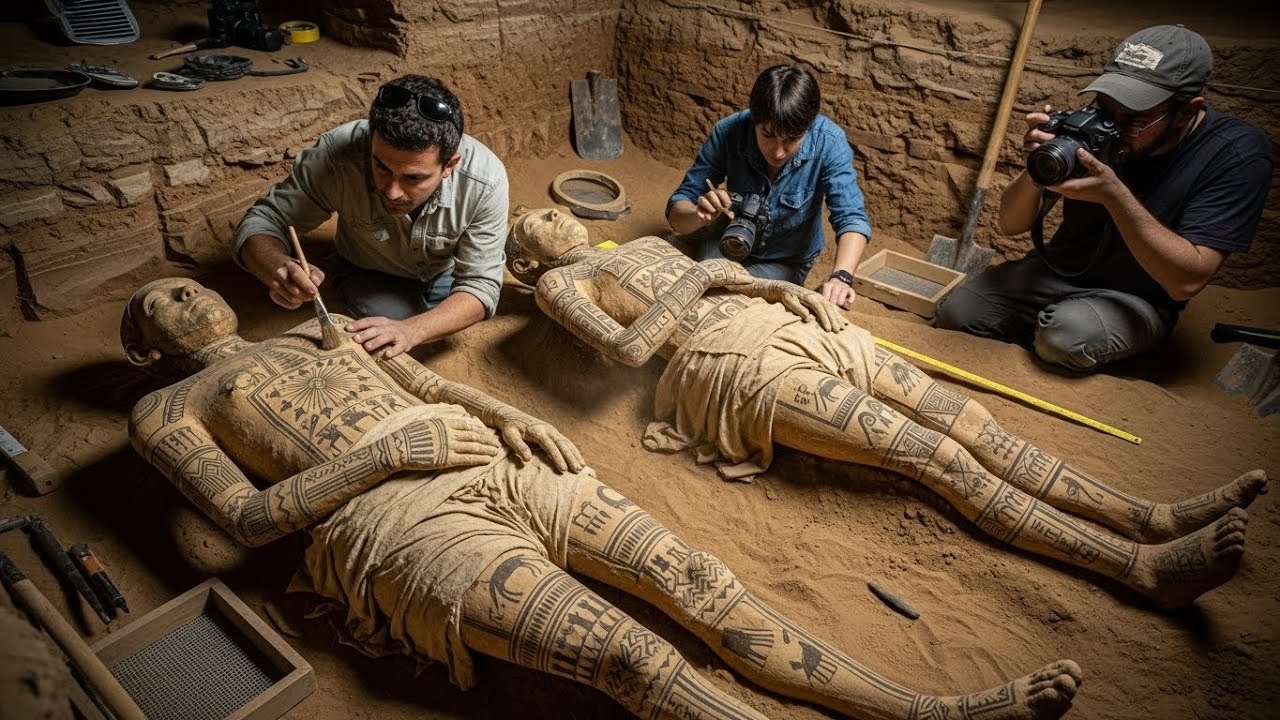 ARQUEÓLOGOS DESCOBREM DUAS MÚMIAS TATUADAS COM MAIS DE 5.000 ANOS