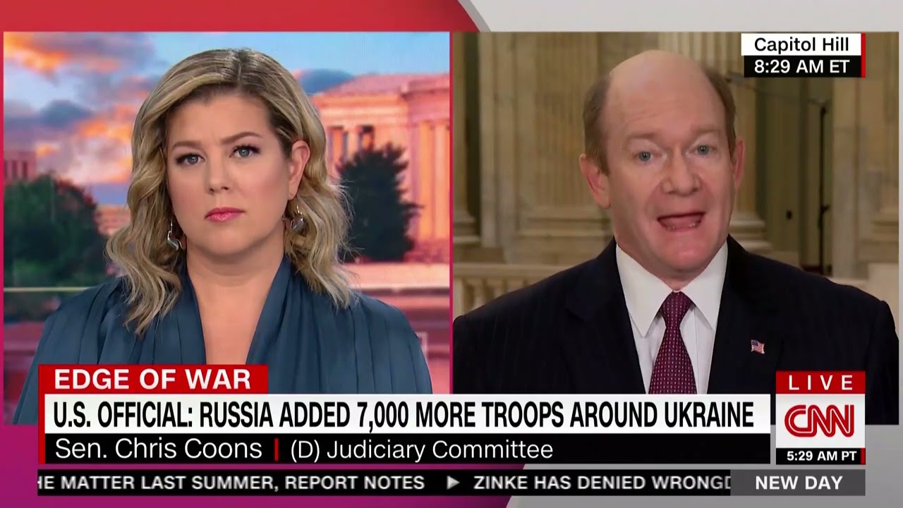 Sen. Coons Joins CNN's Brianna Keilar Thursday, February 17