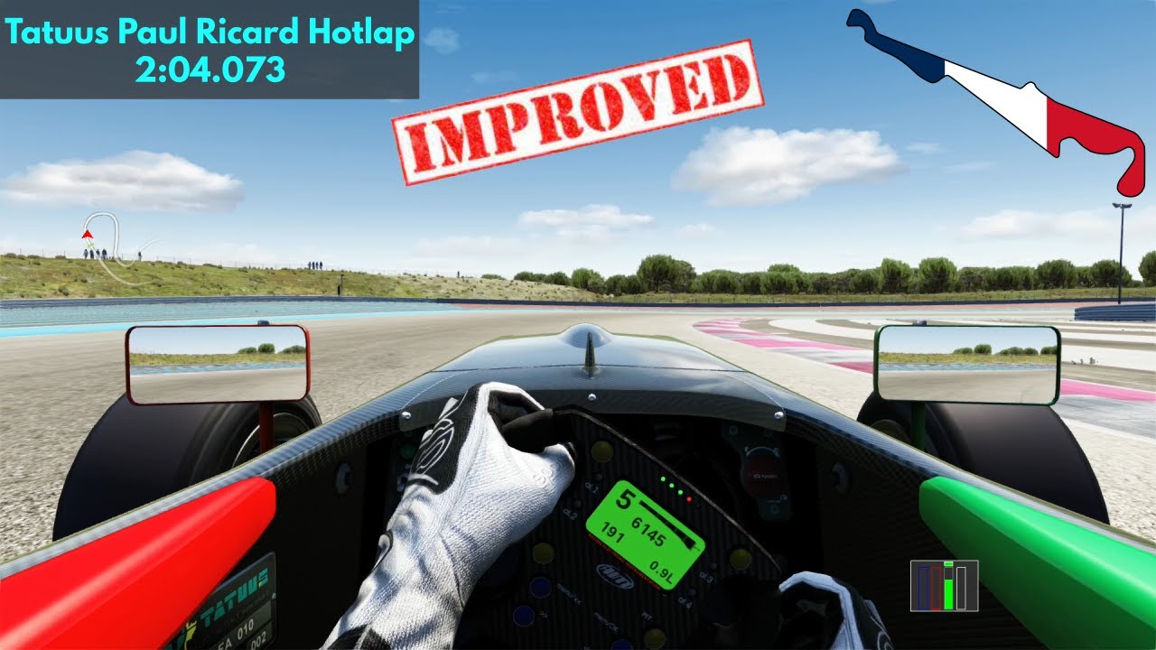 [IMPROVED] Assetto Corsa Tatuus Circuit Paul Ricard Hotlap - 2:04.073