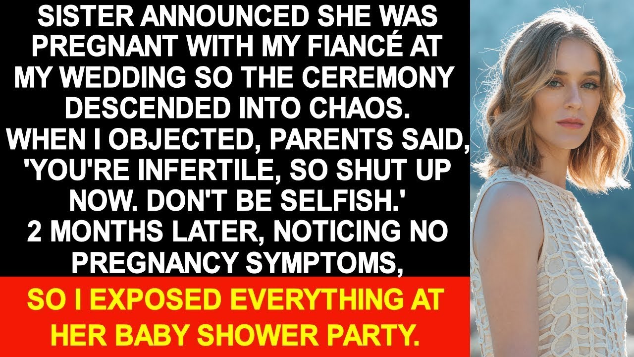 Sister announced her pregnancy with my fiancé at my wedding, and the ceremony descended into chaos…