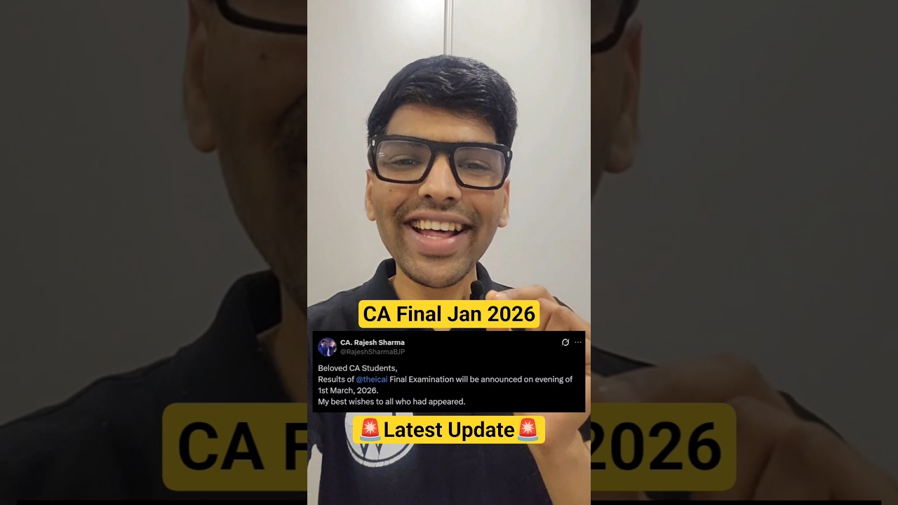 🚨CA FINAL Jan 2026 Result Update! 🚨