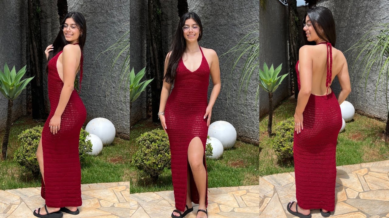 Vestido de Crochê Elegante - Fácil ❤️