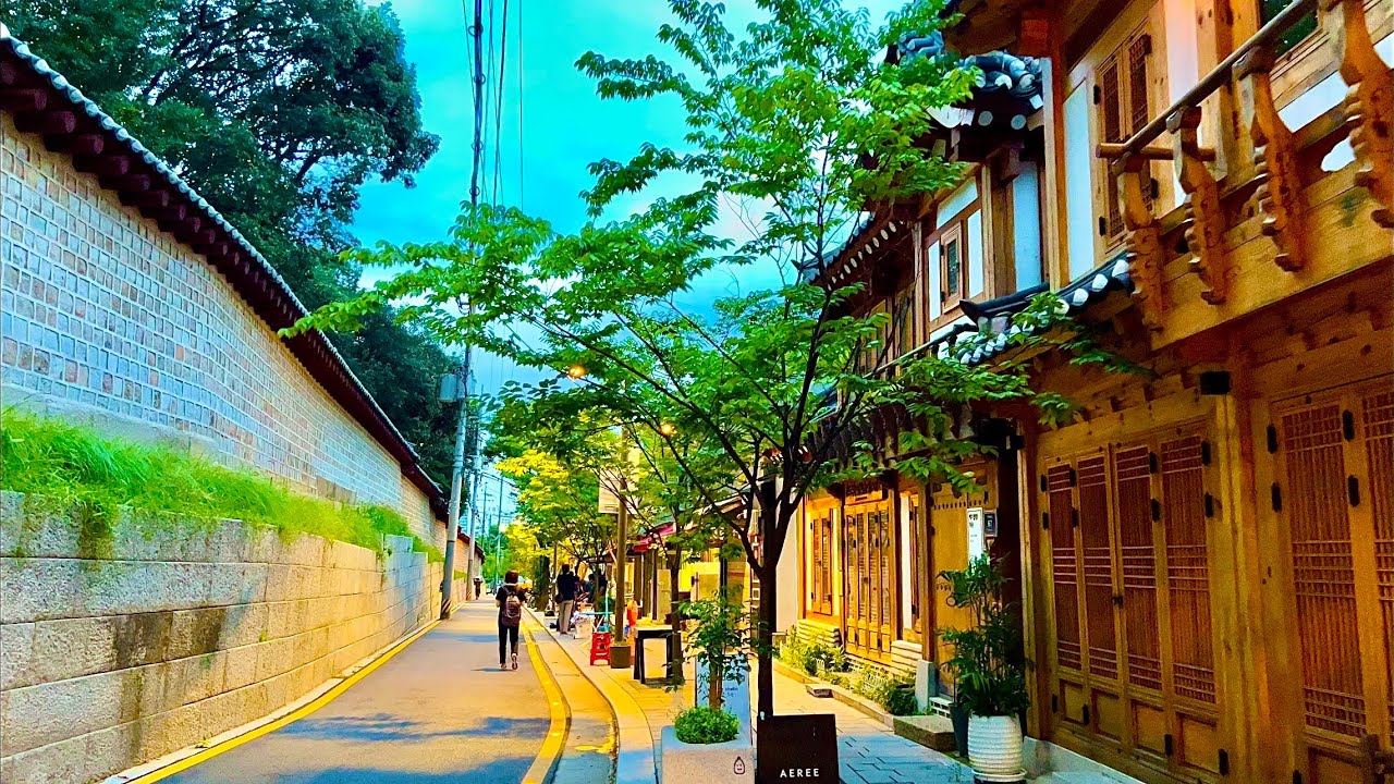 [4K SEOUL] 가을이 느껴지는 오후; 원서동 빨래터에서 서순라길을 지나서 세운아케이드까지 (Binaural Sounds) Feels like autumn has arrived