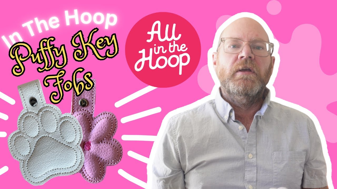 In The Hoop 3D Puffy Key Fobs #inthehoop #machineembroidery #embroiderydesign #inthehoop #ith