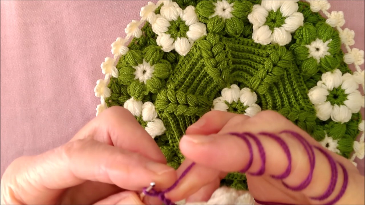 Puf Çiçekli Lif Modeli