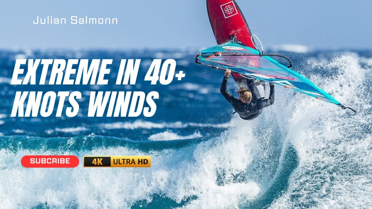 Julian Salmonn Windsurfing in 40+ Knots Winds | Extreme Maui Action  🏄