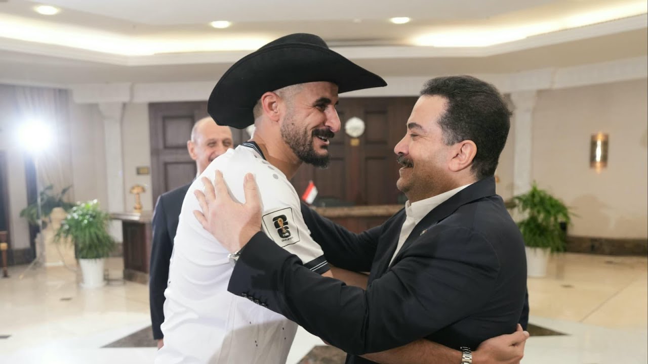 استقبالُ السيدِ رئيسِ مجلسِ الوزراء، محمد شياع السوداني، لوفدِ منتخبِنا الوطني 🇮🇶  
