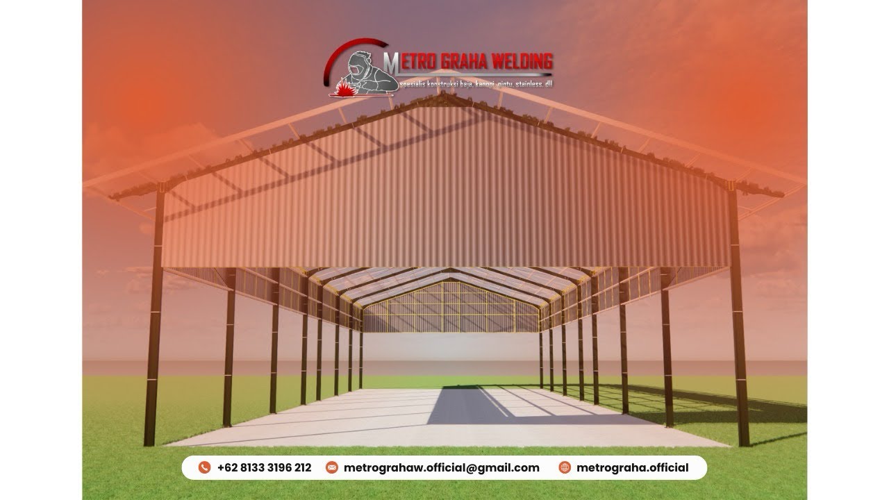 DESAIN FACADE COWSHED WAREHOUSE | GUDANG 13x40m