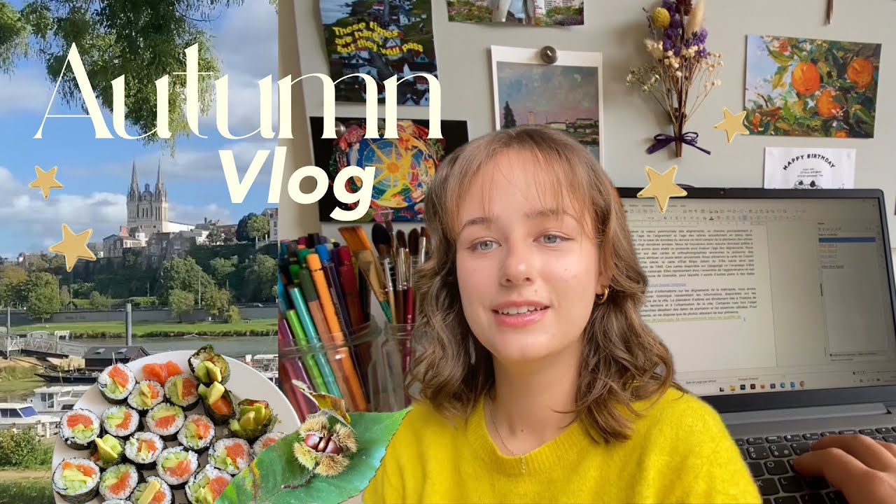 vlog 🪵 une semaine en automne | rapport de stage, sushis, châtaignes 