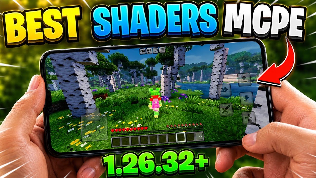 Top 3 Newb X shaders for MCPE 1.26.32+ || #shaders #minecraft #mcpe 