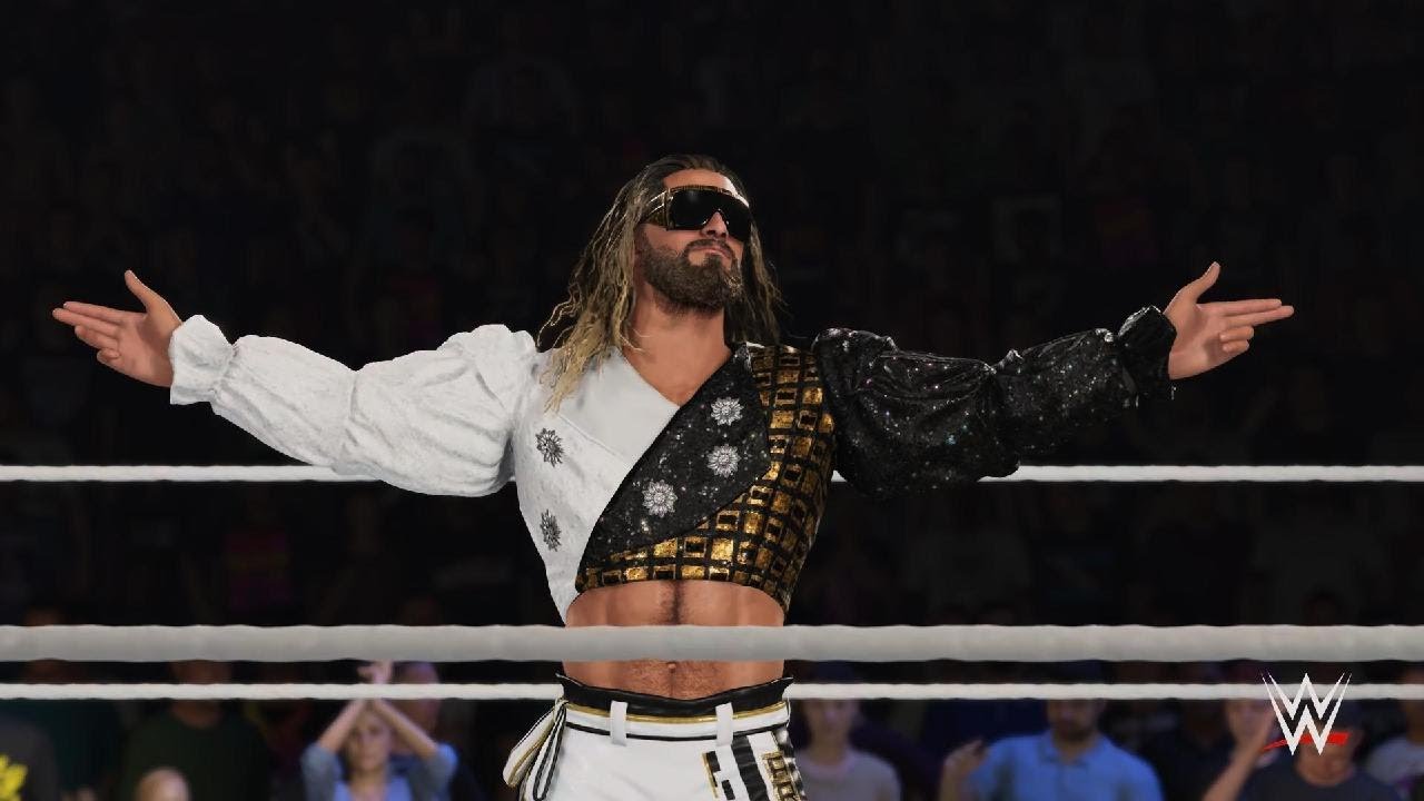 WWE 2K25 Triple threat match.