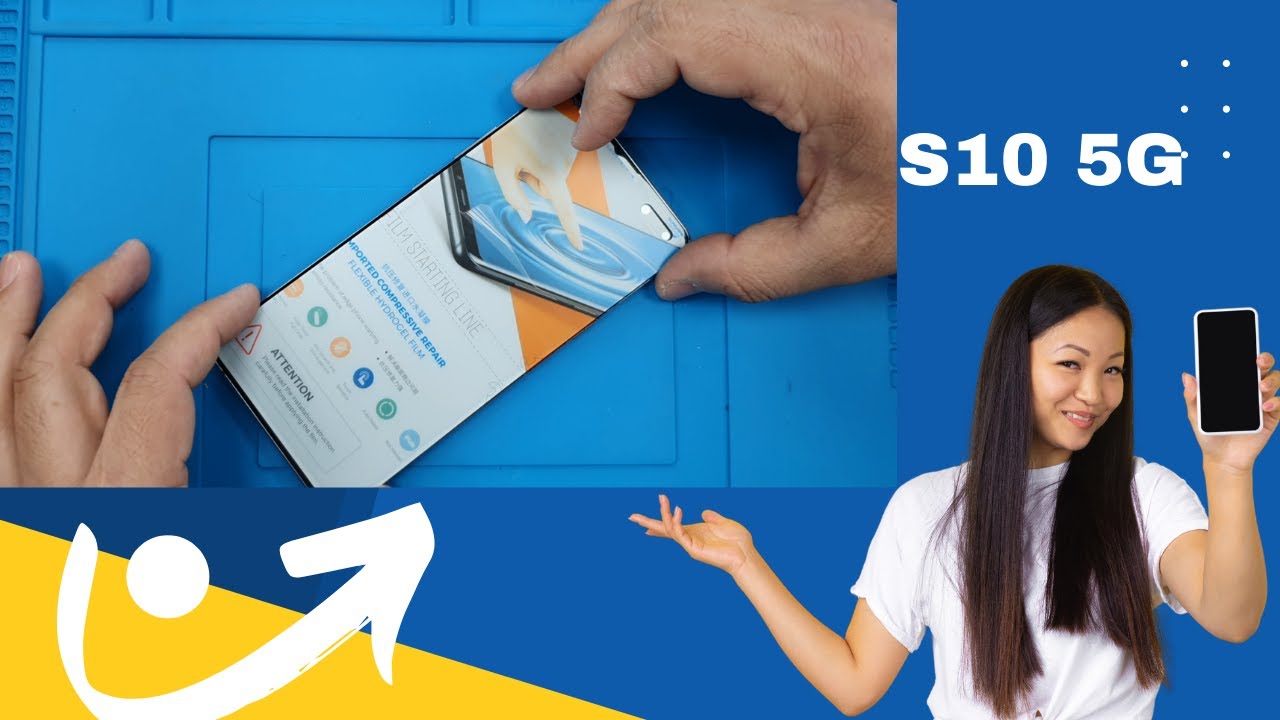 Samsung Galaxy  Screen protector/Front & Back/s10 5G.how to put screen protector. S10 5G اسکرین گارڈ