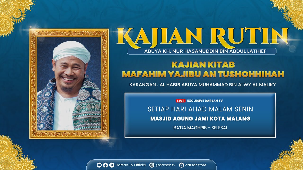 🔴LIVE | Kajian Rutin Abuya KH Nur Hasanuddin - Mafahim Yajibu Antusshhah - Masjid Agung Jami'.ᴴᴰ