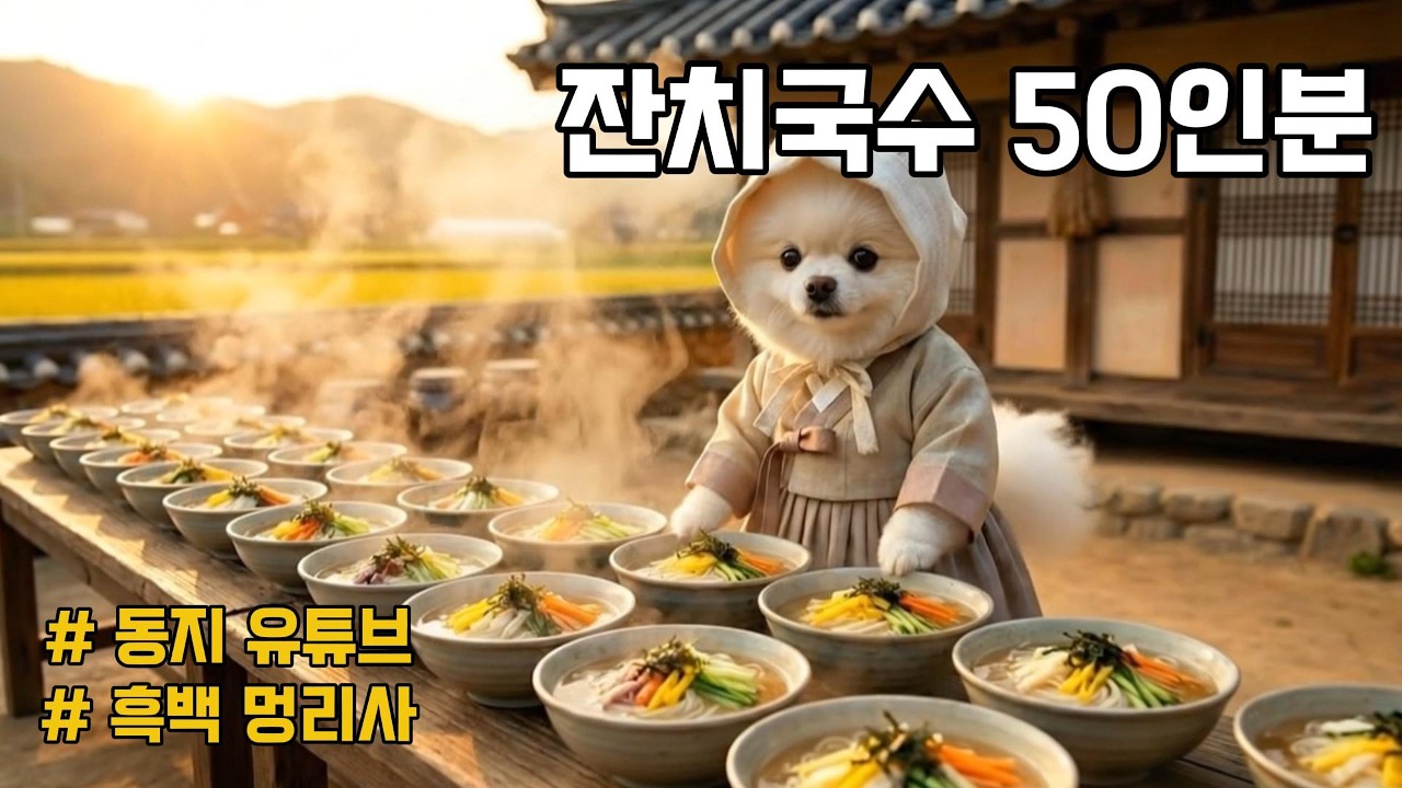 시골에서 잔치국수 50인분을 만들어요👩‍🍳 Cooking up a 50-serving feast in the countryside!