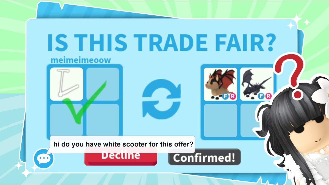 ⚠️DON'T GET SCAMMED!⚠️ WHAT PEOPLE TRADE FOR WHITE SCOOTER IN 2023 | Adopt Me Trading