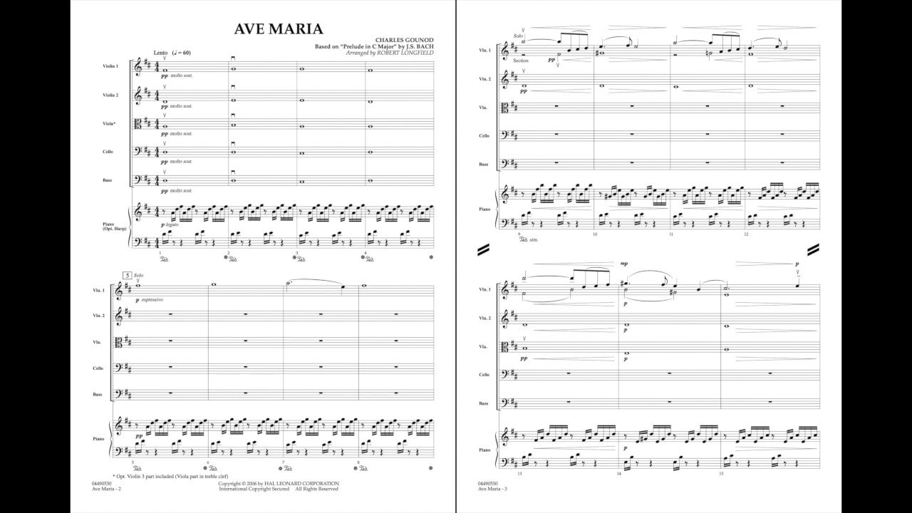 Ave Maria arranged by Robert Longfield