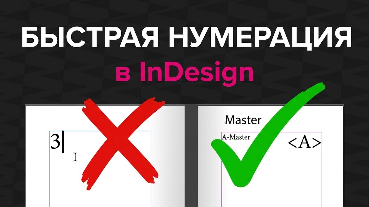 Пятиминутка. Автоматическая нумерация страниц в InDesign