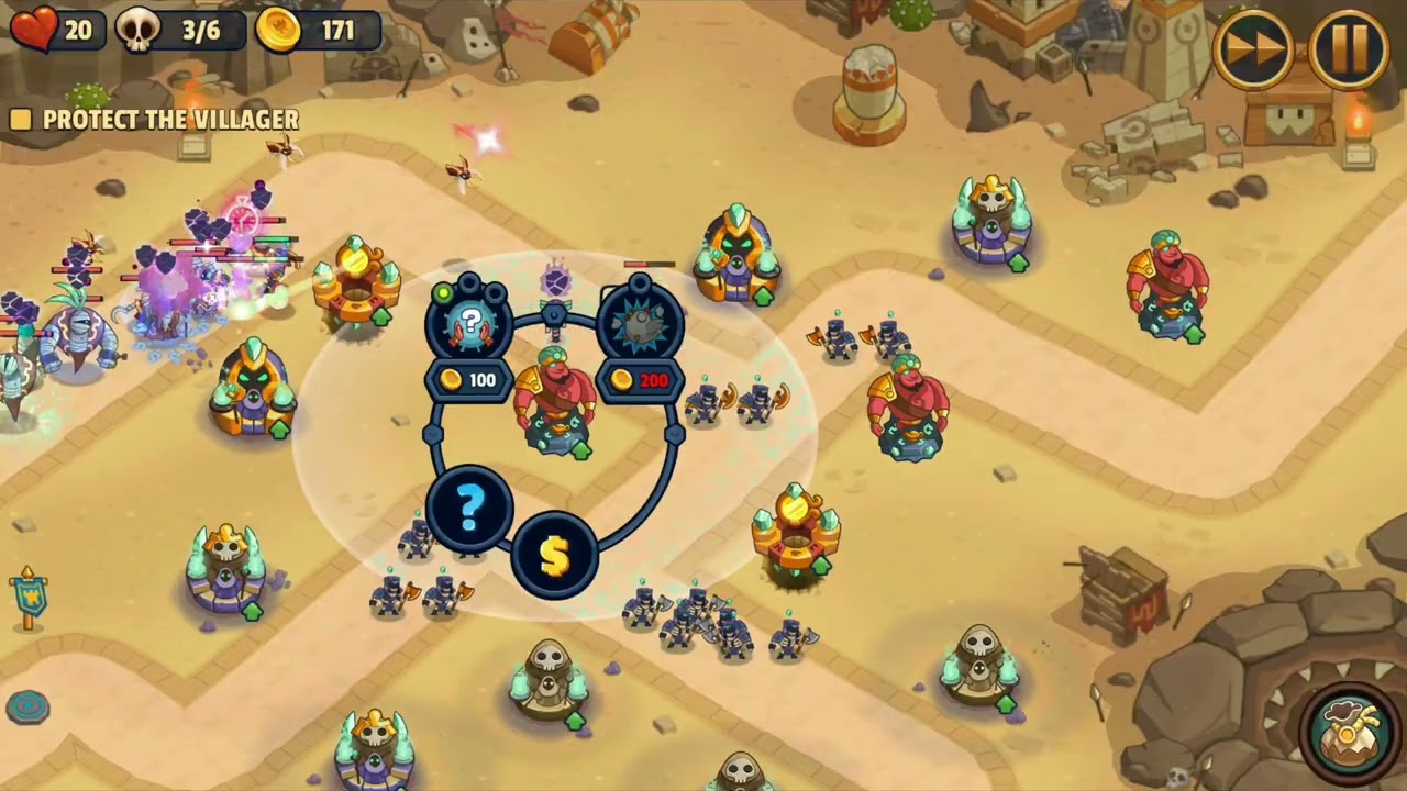 Realm Defense - World 3 | Level 64 (The Pit of Cartouche) | Towers Only Mode | 3 Stars | No Spell