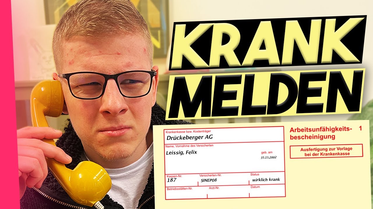 Krank melden in Deutschland.