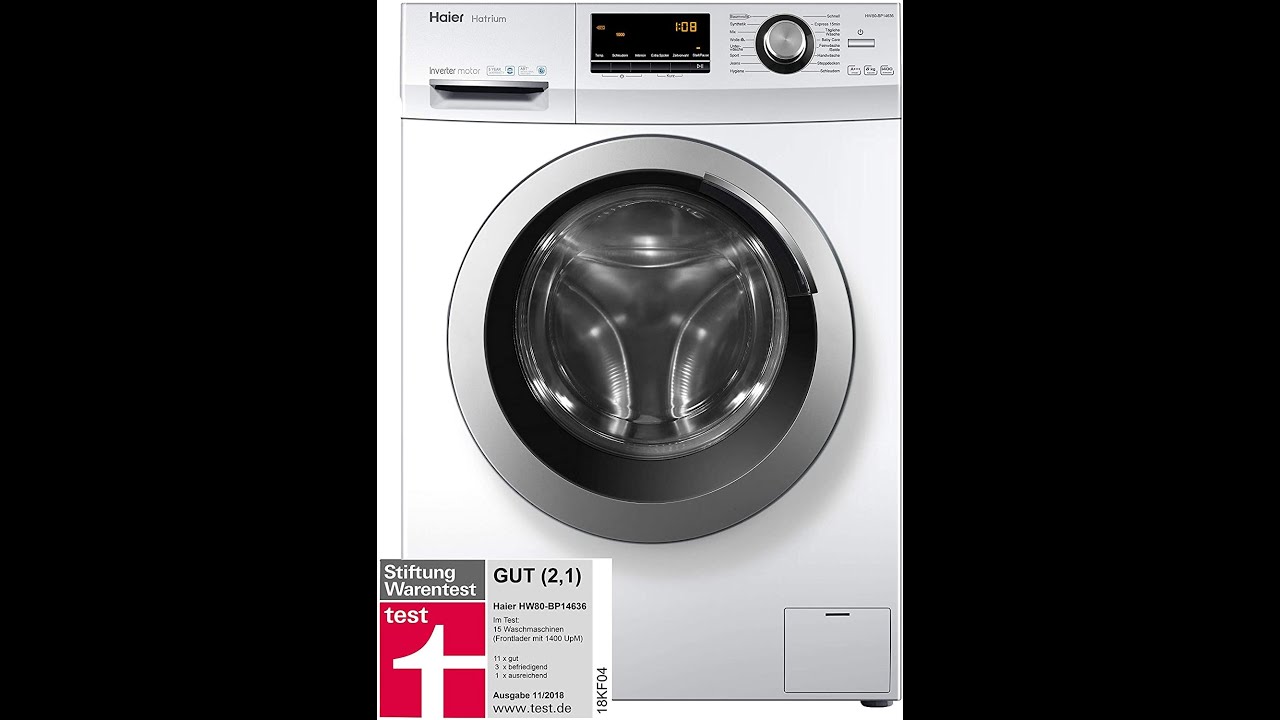 Haier HW80 BP14636 Waschmaschine *TESTSIEGER* Frontlader/A+++/8 kg/1400 UpM/Vollwasserschutz