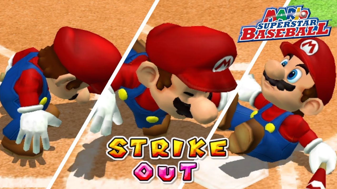 Mario Superstar Baseball - All Strikeout Animations