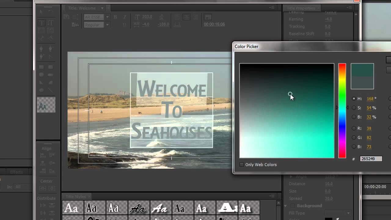 Premiere Pro CS6 Techniques: 34 Titles 2: Formatting Titles