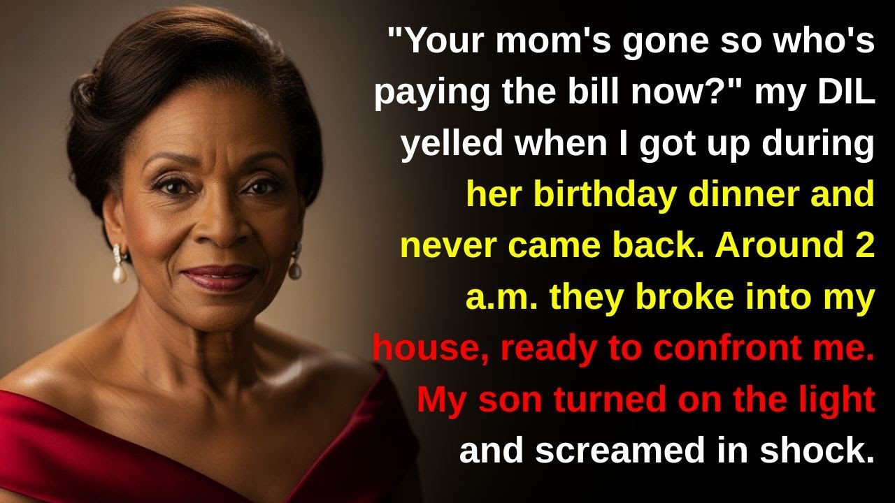 “When the bill came, your mom took off! Are we supposed to pay now?!” my daughter-in-law yelled.