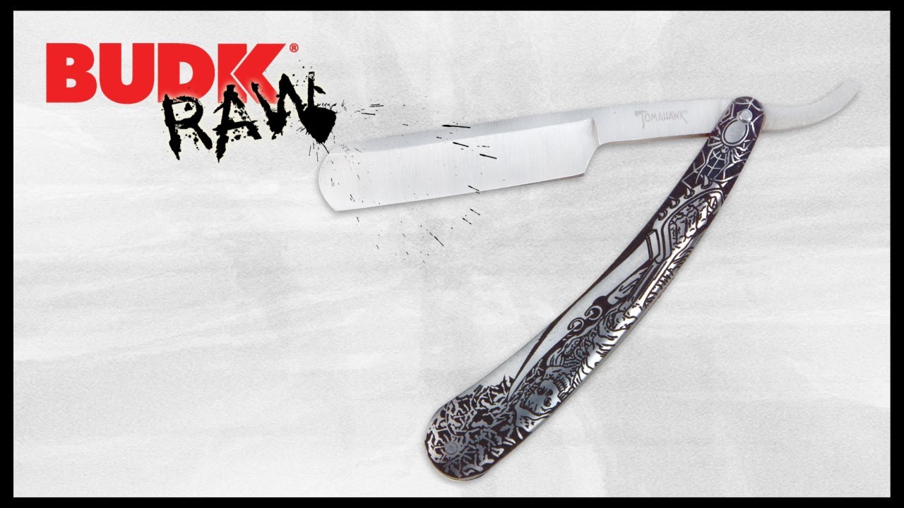 Azrael Grim Reaper Bikers Straight Razor Knife
