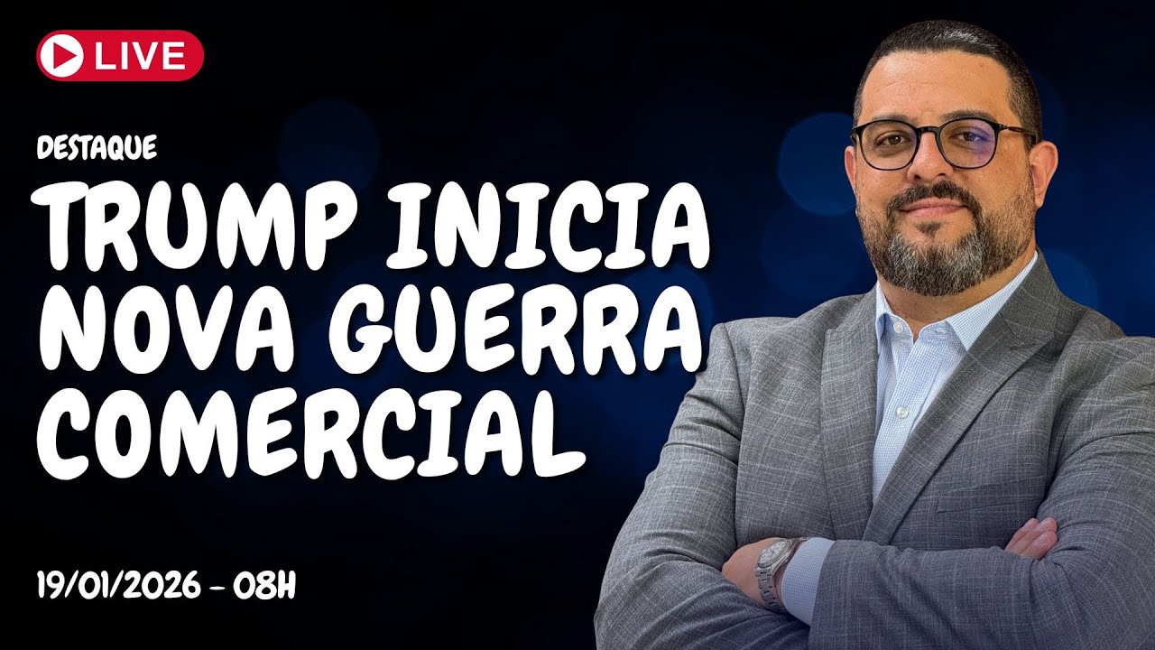 Trump inicia um NOVA GUERRA COMERCIAL - AO VIVO - 19/01/2026